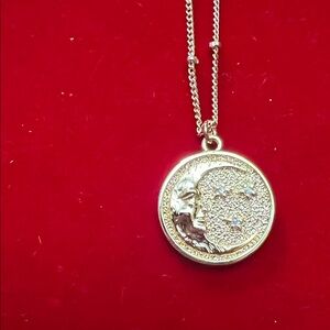 Moon & Stars  Gold Pendant Necklace